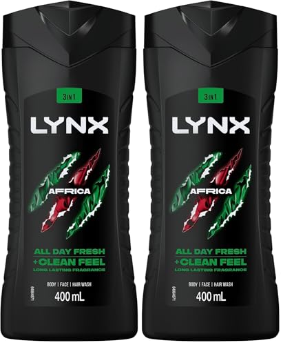 Lynx Africa Body Wash 400 ml (Pack of 2)