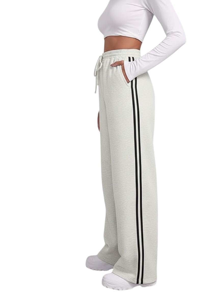 dockstreet Loose fit Open Bottom Joggers/Loose fit, Trouser stylelowers/Cute Style, Relaxed Casual Lounge Pants for Women-picture-10