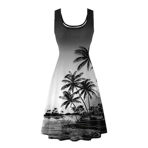 Image of Dreaweet Casual Sleeveless Dresses for Women Girls, Round Neck Tank Dresses with Pockets Summer Sundress Size XS-4XL