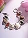 MINACHI Bohemian Silver Chunky Bracelet with Multi-Color Accents, Vintage Hippie Style Women’s Jewelry
