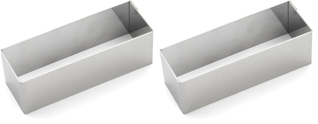Cercle rectangle 12x4cm à bord droit pour cuisson uniforme de tartelettes