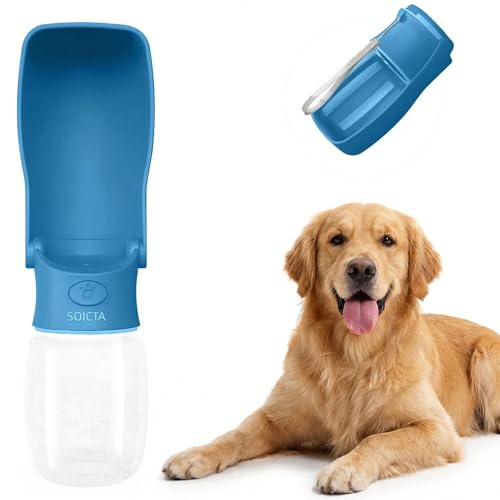 Foldable Dog Water Bottle 12oz – Plastic Trough Dispenser