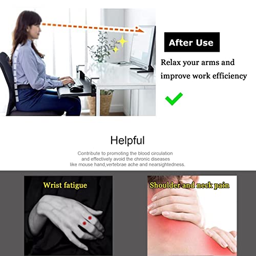 Bandeja de teclado de madera, estante deslizante para teclado debajo del escritorio con cajones, abrazadera de escritorio para dormitorio y configuración de PC de juegos, nizer de teclado que ahorra
