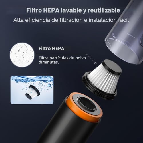 Aspirador de coche potente Baseus A5 16000Pa sin cable negro 4
