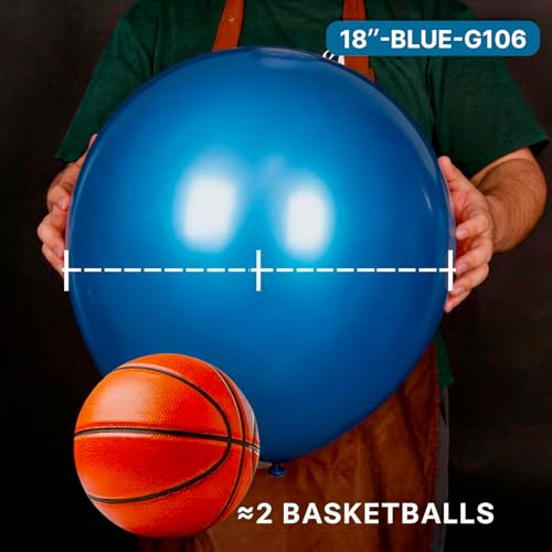 Image of PartyWoo Metallic Blue Balloons 20pcs 18 Inch Chrome Blue Latex Helium Balloons for Graduation Wedding Baby Shower Engagement Baby Shower Wedding Bachelorette Birthday Party Decorations Blue-G106