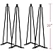 Home Soft Things Hairpin Metal Table Legs 20 Inch Legs for Furniture Coffee Bench Dining End Industrial Table Desk Set of 4 with Black Screws Adjustable Cushion Floor Protectors, 20