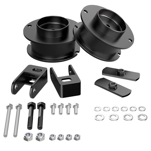 FLYCLE 2.5'' Front Leveling Kit for 2014-2023 Ram 2500 4WD, 2013-2023 Ram 3500 4WD, 2.5 inch Leveling Lift Kits Spring Strut Spacers with Shock Relocation Brackets Compatible with Ram 2500 3500 4WD
