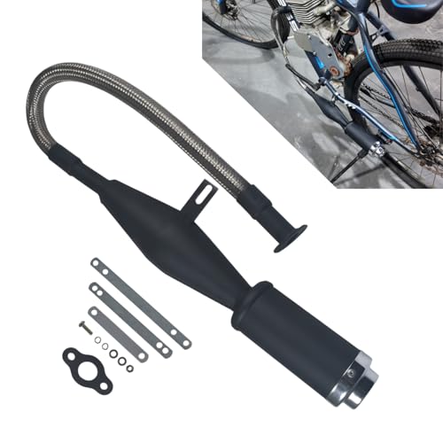 CUQFVAT Flexible Exhaust Muffler Extension Silencer Pipe