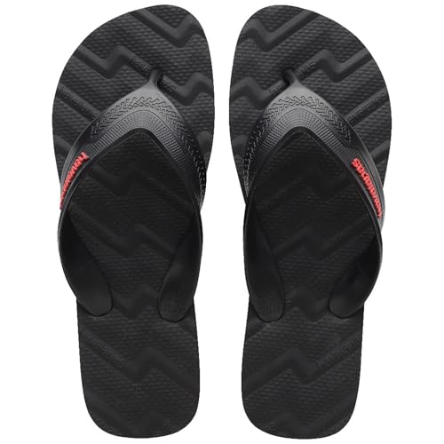 Havaianas - Track Waves, Chanclas Cómodas, Seguras y Duraderas, Tiras Anchas y Redondeadas y Suela Anatómica con Dibujo, Hombre