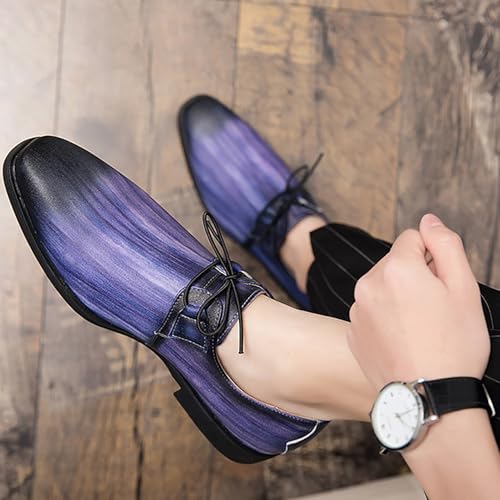 Men's Lace-up Dress Shoes Lightweight Casual Oxford Shoes Fashion Retro British Style Formal Shoes4