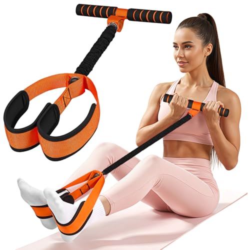 UZTUGG Upgrade Pedal Resistance Band with Handles, Exercise Band for Women, Sit Up Equipment for Full Body Training, Core, ABS, Legs, Glutes, Arms, Pilates, Physical Therapy, Strength Training