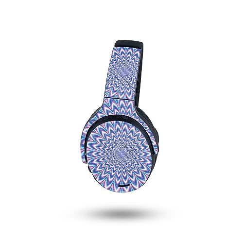 Image of MightySkins Carbon Fiber Skin Compatible with Skullcandy Crusher ANC 2 - Jitter Illusion | Protective, Durable Textured Carbon Fiber Finish | Easy to Apply