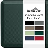 KANGAROO Tapetes gruesos y ergonómicos antifatiga para suelo de cocina, 58 x 20 pulgadas, tapete acolchado para escritorio de oficina, parte superior impermeable resistente a los arañazos, apoyo