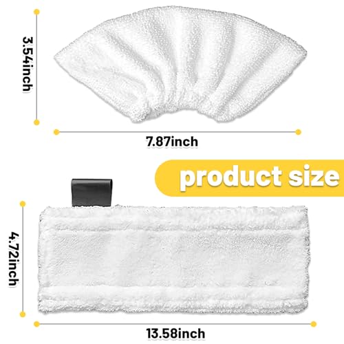 10 Waschbare Mikrofaser-Tuchset (Bodendüse + 5 Handdüse) für Kärcher Dampfreiniger EasyFix SC 2, SC 3, SC 4, SC 5, Ersatztuch für alle Böden, hervorragende Reinigungsergebnisse