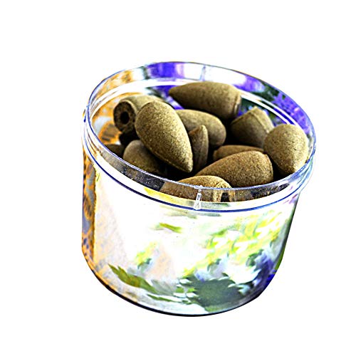 uyhghjhb Lot de 40 cônes d'encens à refoulement en bois de santal pour méditation, maison de thé, jasmin, lavande, bois de santal* Cover