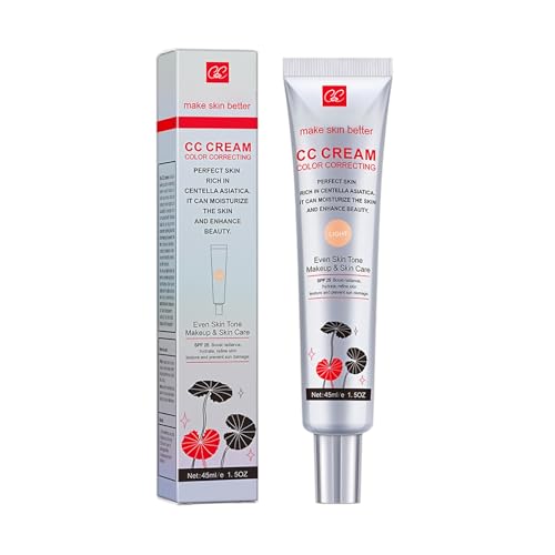 Crema CC Que Cambia De Color Coreana, Cuidado De La Piel Y Maquillaje 2 En 1, SPF 25, Hidratante, Duradera y Ajuste de Color, para un Acabado Perfecto