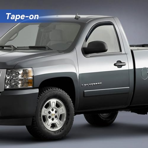 image for YQAUTEC Window Visors Rain Guards for 2007-2013 Chevy Silverado/GMC Si
