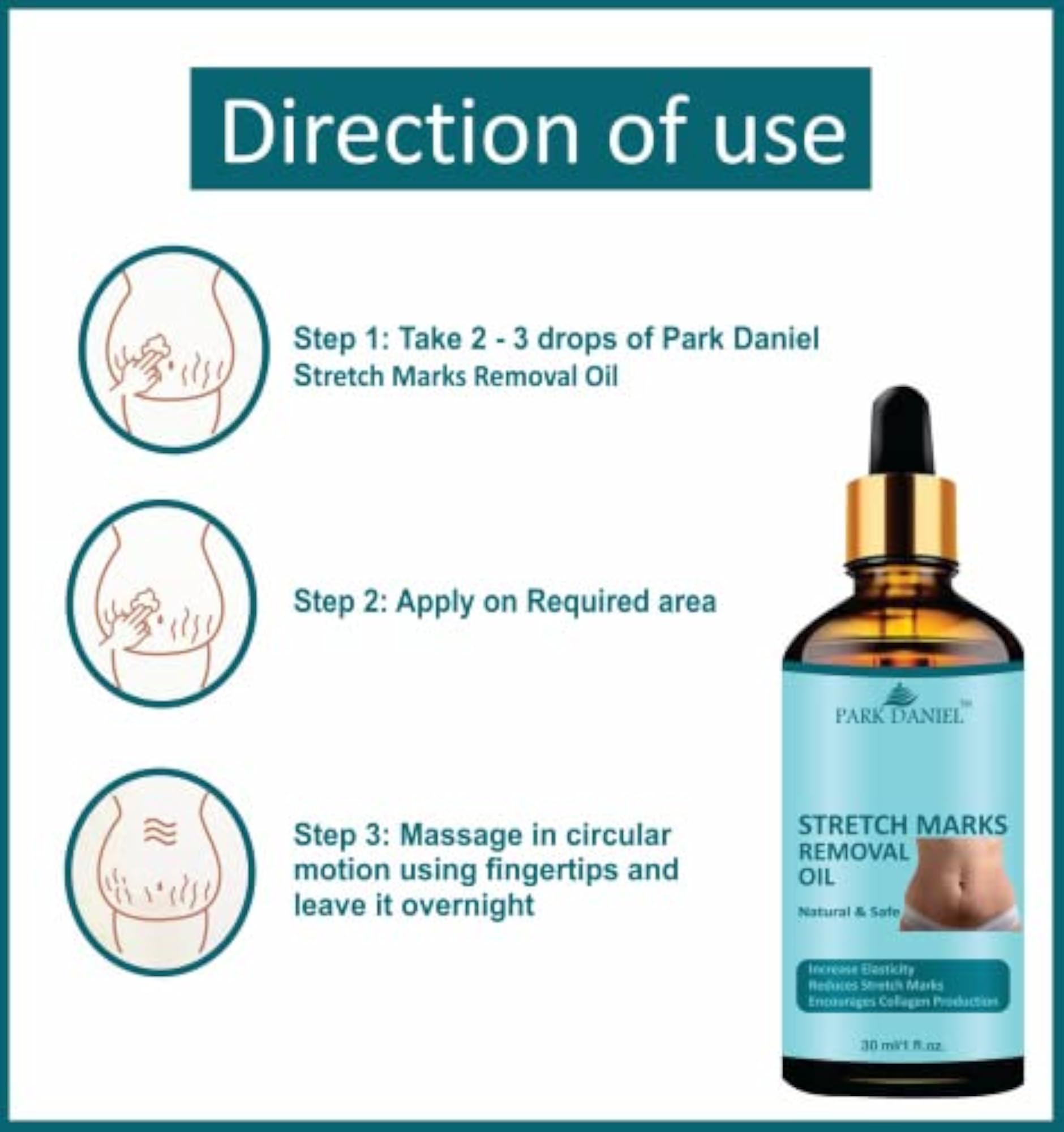 Premium Stretch Marks Removal Oil Combo Pack of 3