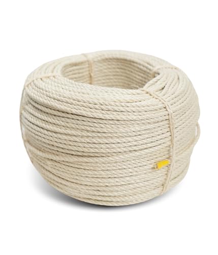 Seil-Shop Sisalseil 6/8/10mm - versch. Längen 100% Naturprodukt - ohne Zusatzstoffe SPITZENQUALITÄT Sisal Schnur für Kratzbaum (6mm - 50m)