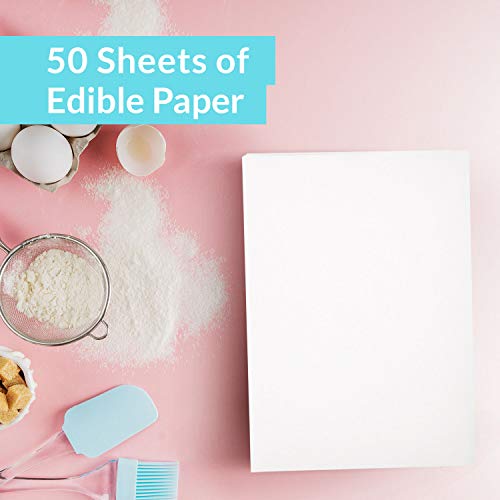 Oasis Supply Edible Rectangle Rice And Wafer Paper, 8 By 11-Inch, White, Dd Grade Double Thick (50 Count) #TOP17