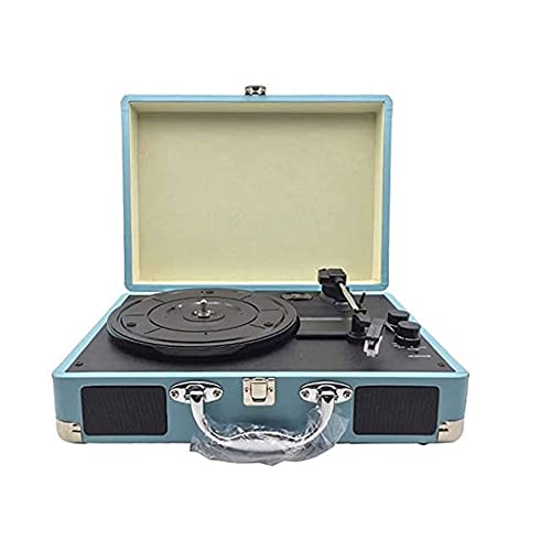Giradischi Grammofono Giradischi in Vinile con Ricevitore Bluetooth Integrato 2 Altoparlanti Stereo 3 Velocità 3 Dimensioni Tutto in Uno Valigia Giradischi per Intrattenimento e Decorazione Domes