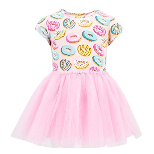 Unique Baby Girls Donut Print Birthday Party Tutu Skirt Dress (12m)