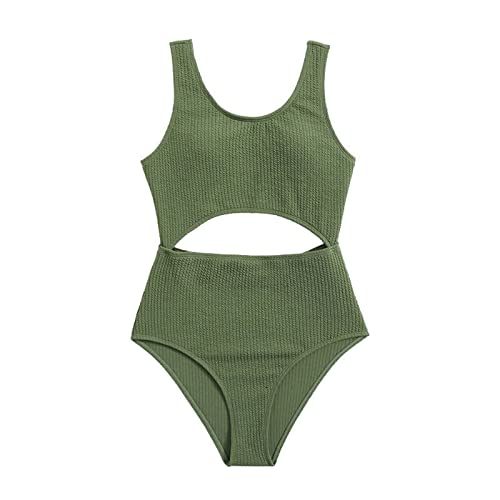 Girls Two Piece Swimsuits Toddler Bikini Solid Color Soft Sport Athletic Bikini Swimwear Girls Tankini Swimsuit