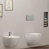 sanitari azzurra  Sanitari Sospesi senza brida Ceramica Azzurra Comoda Design Moderno con Sedile Soft Close