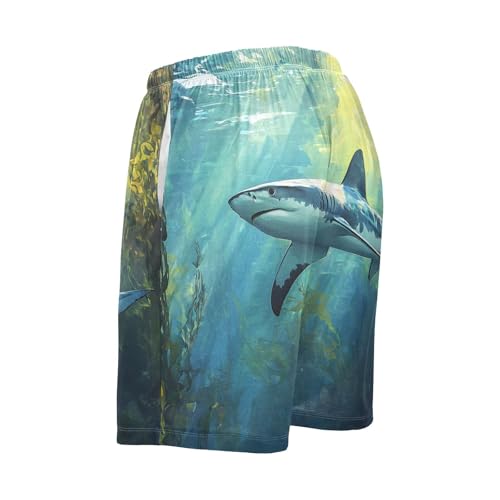 Greatwhiteshark Seaweeds Pajama Shorts for Men Lounge Pants Athletic Shorts Super Soft Men Pajama Bottoms with Pockets, S-XXL3