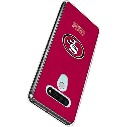 Skinit Clear Phone Case Compatible with LG Stylo 6 - Officially Licensed NFL San Francisco 49ers Distressed Design