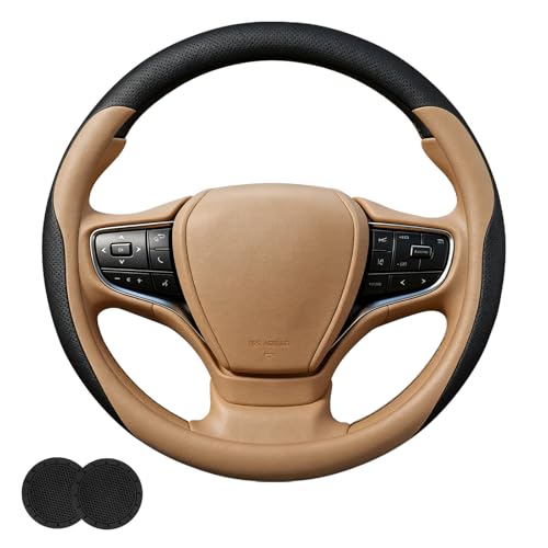 Steering Wheel Cover for Lexus RX 350 NX 300 350 250 TX 350 500h ES 350 300 GX 460 470 is 350 250 UX 200 250h 300h LX RZ Interior Accessories (Chestnut Brown)
