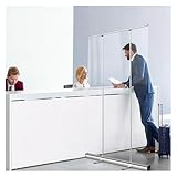 Transparente Roller Bannerpantalla, Mampara protectora de suelo for aulas, barrera de protección de plástico(100X200cm(39.4X78.7inch))