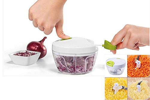 Triturador e Fatiador Manual de Alimentos (Branco)