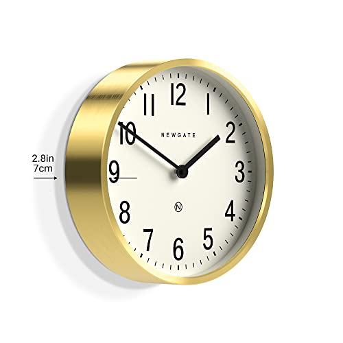 Newgate® Master Edwards Wall Clock - Metal Clock - Analog Wall Clock - Mid-Century Clock - Kitchen Wall Clocks - Round Wall Clock - Easy To Read - British Design (Brass) #TOP5