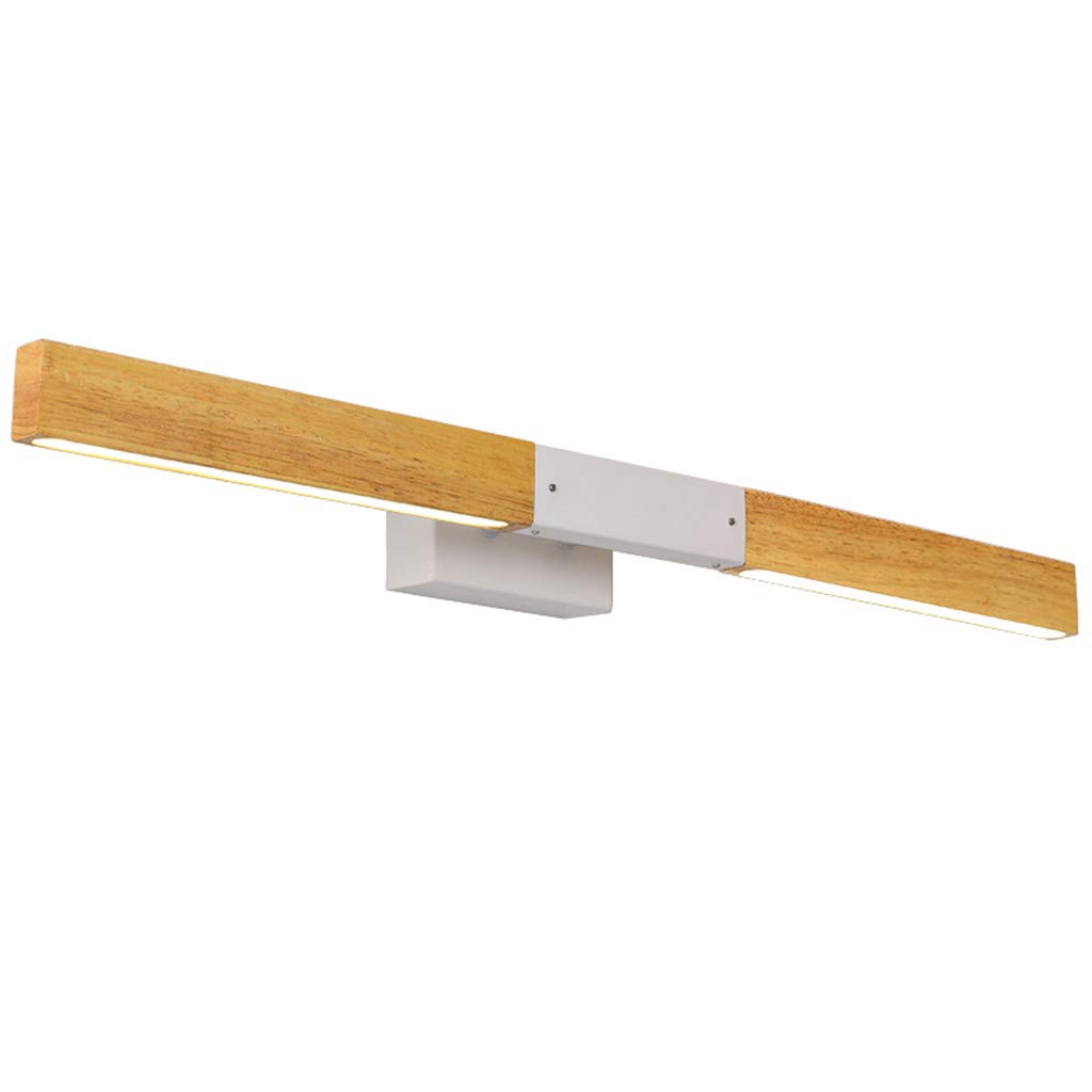 LED miroir phares étanche anti brouillard pour salle de bains et applique murale bois massif