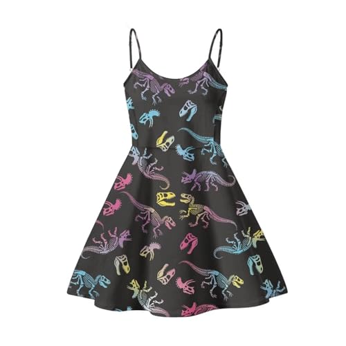Image of Biyejit Women Casual Loose Dress Strap Long Summer Beach Swing Dress