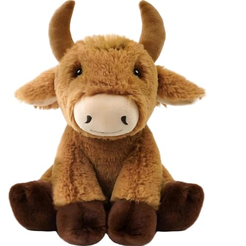 OROZCOR Bull Stuffed Animal, Cute Fluffy Cow Stuffed...