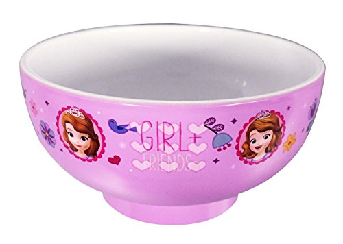 ヤクセル ディズニー 茶碗 日本製 子供用 食器 ボウル 茶碗 学校給食 食洗器対応 径10.5cm ピンク ソフィア S5 80796