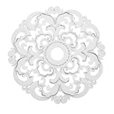 Élégance européenne : cette rosace décorative de plafond arbore un design classique en plâtre, apportant une touche européenne raffinée à tout espace et rehaussant le style et le charme de votre pièce. compatible avec les suspensions, cette rosace est facile à installer