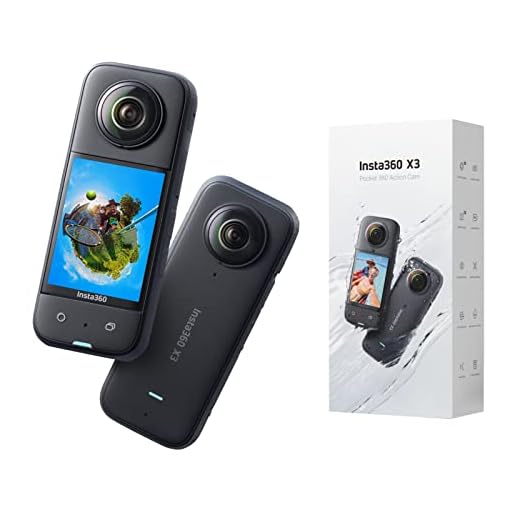 insta360 X3 - Action Cam 360 impermeabile con sensore da 1/2", foto 360 da 72MP, video 360 5.7K, stabilizzazione, touch screen 2,29", vibrazione, editing IA, live streaming, webcam, controllo vocale