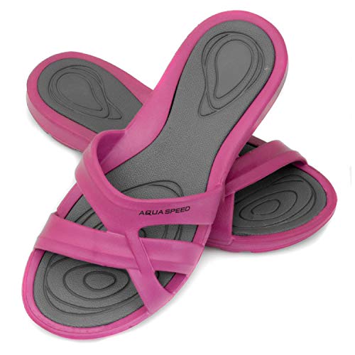 Aqua Speed - Set - Panama Zapatillas de baño + Toalla de Microfibra | Mujeres | Sandalias de Ducha | Zapatillas de Playa, Color:Panama Damen - 03, Tamaño:37 Cover