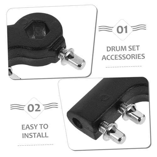 Abrazadera para soporte de baqueta de pedal de batería BESPORTBLE para kit de batería jazz, accesorio con montaje estable para estudio, ensayo y actuación en vivo miniatura 3
