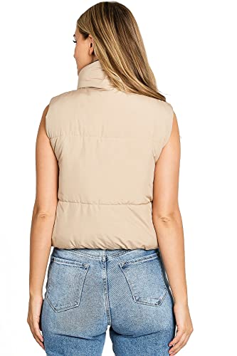 Love Tree Women's Juniors Water Resistant Synthetic Down Puffer Vest3