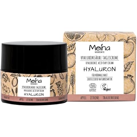 Meina Natural Cosmetics - Hyaluronic Cream High Dose Anti-Ageing Face Cream Organic Day Cream with Pomegranate and Hyaluronic Acid Moisturising Cream for Normal Skin for Women and Men, Vegan, 50 ml Cover