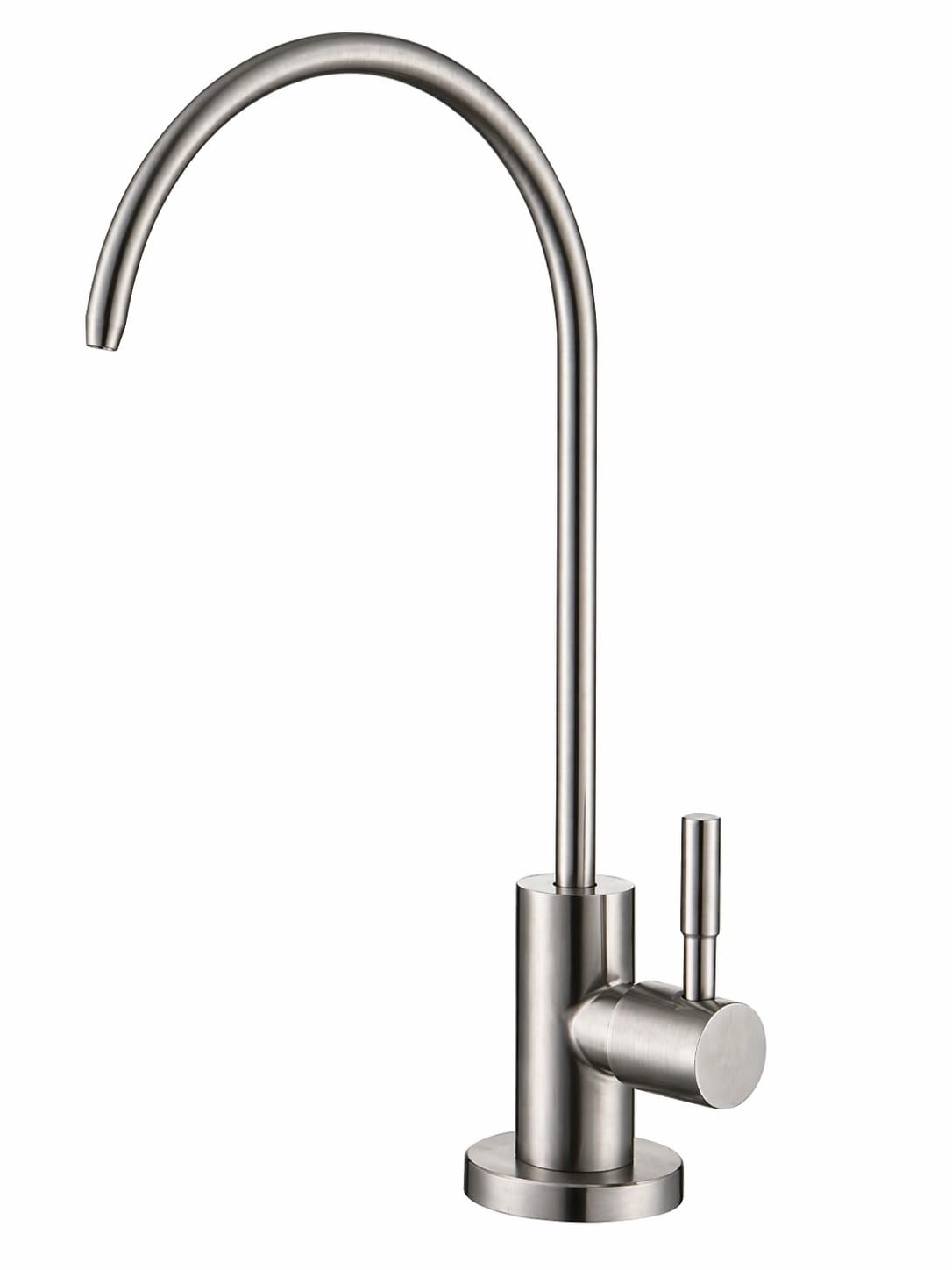 P-Link Matte Finish Faucet for Under Sink RO Water Purifier | 304 Stainless Steel | 100% Lead-Free, Heavy Duty & Drip-Free | 360 Rotating Spout | Tripal O-Rings for Leak Protection (Stainless Steel)
