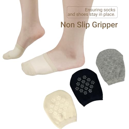 Toe Socks for Mules, Half Socks No Show Toe Toppers Covers for Women, Invisible Footies for Flat Clogs 4/6/8 pairs2