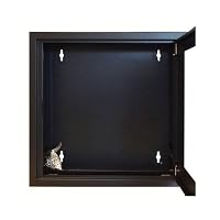 DSIT 3HE Wandschrank Glastür 185mm tief - Schwarz – Ansicht 3