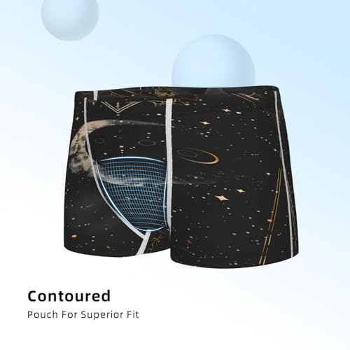 Boys' Cotton Boxer Brief Soft Underwear-Abstract Starry Sky Moon4