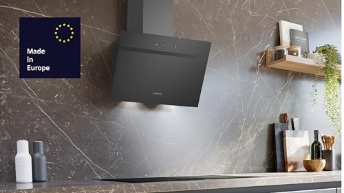 Siemens iQ100 Integrierte Wandesse 60 cm Schwarz LC65KDK60 | LED Beleuchtung, Filtersättigung, LED-Beleuchtung, Für ruhige Momente, 430 m³/h Abluftleistung, Filterwechsel-Erinnerung – Bild 3