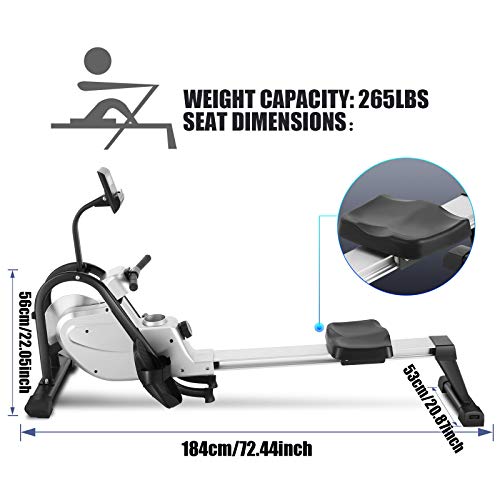 ANCHEER Rudergerät für Fitness Rudergerät, Sport, 10 Widerstandsstufen, LCD-Anzeige, Tablet-Halterung, leises System… – Bild 5
